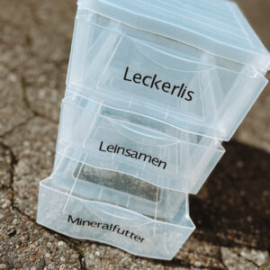 Beschriftungen für Aufbewahrungen